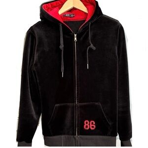 PINK Victoria's Secret Black and Red Teddy Jacket